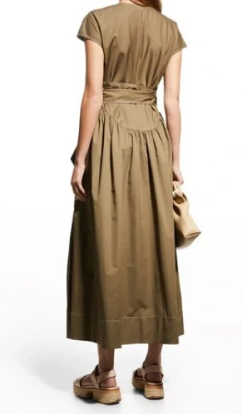 画像4: セール【佐々木希さん着用】Tory Burch トリーバーチ POPLIN WRAP DRESS (4)