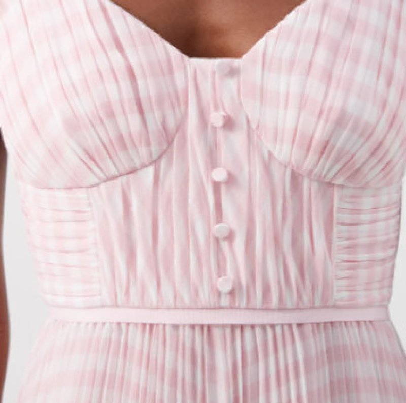 画像5: 即発！Self Portrait セルフポートレイト　ギンガムチェックオフショルダードレス  05062 (5)