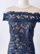 画像4: 1点のみ即発！Tadashi Shoji タダシショージ  Illusion Off-the-Shoulder Dress ネイビー  52101 (4)