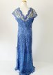 画像6: セール！Tadashi Shoji  タダシショージ   Embroidered Lace Evening Gown ブルー系 (6)