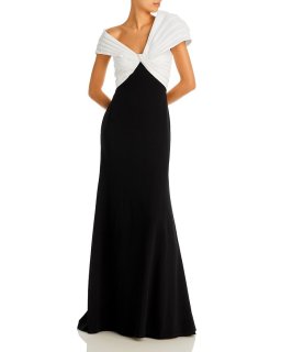 Tadashi Shoji タダシショージ Two-Tone Gown ブラック