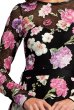 画像3: Tadashi Shoji タダシショージ  RUMI 花柄ロングドレス　ブラック、パープル系 (3)