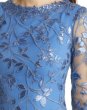 画像4:  Tadashi Shoji  タダシショージ　BRADWELL EMBROIDERED CREPE GOWN ブルー系  05261 (4)