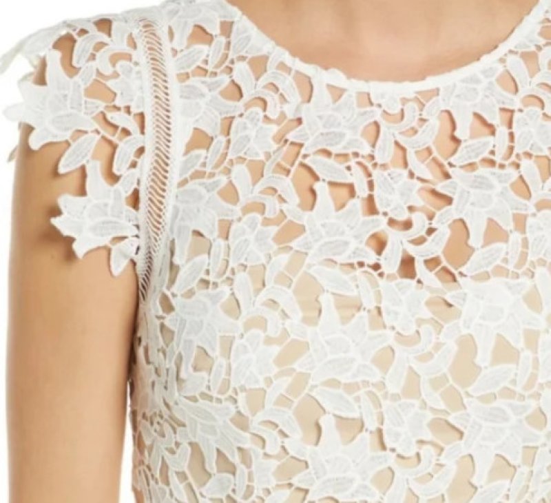 画像2: 【Alexis Gaube着用】Eliza J  イライザジェイ 　レースアシンメトリックドレス   ホワイト系  41902 (2)