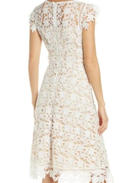 画像3: 【Alexis Gaube着用】Eliza J  イライザジェイ 　レースアシンメトリックドレス   ホワイト系  41902 (3)