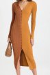 画像1: セール！STAUD スタウド　Shoko Sweater Midi Dress   Bronze Ochre  (1)