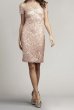 画像1: Tadashi Shoji タダシショージ  JACINTA SEQUIN EMBROIDERED DRESS  ピンク系 (1)