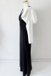 画像5: 【訳アリ特価】Tadashi Shoji タダシショージ  Bow-Shoulder Two-Tone Crepe Gown  ブラック、アイボリー  4301 (5)