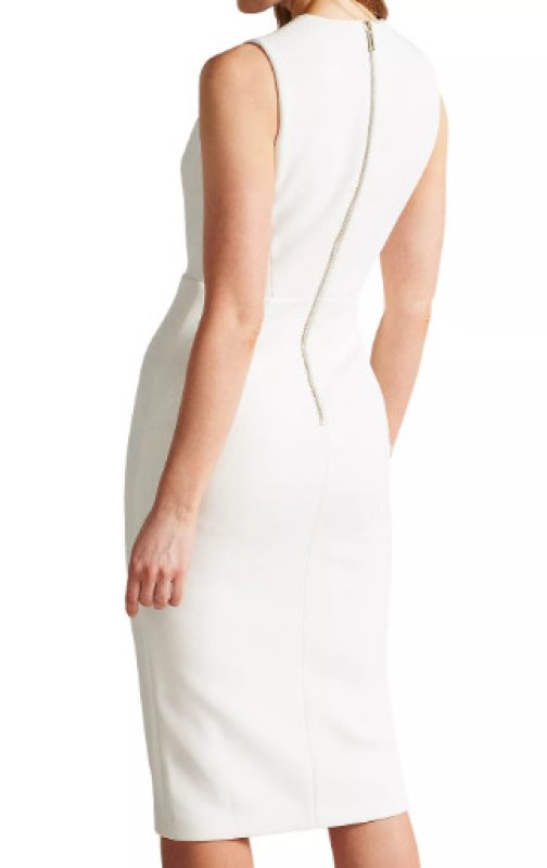 画像2: 【ドラマ使用】Ted Baker テッドベイカー   Tilolah Seamed Bodycon Dress アイボリー  22501 (2)