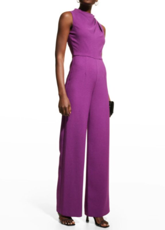 画像1: 【Hoda Kotb 他多数愛用】Black Halo 　Corrine ジャンプスーツ　パープル系  10013 (1)