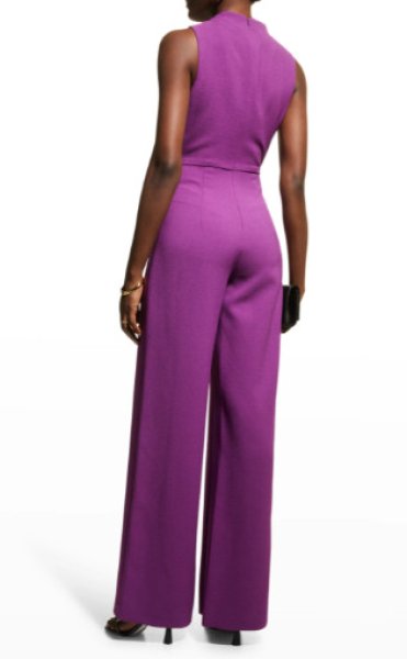 画像2: 【Hoda Kotb 他多数愛用】Black Halo  Corrine ジャンプスーツ パープル系  10013 (2)