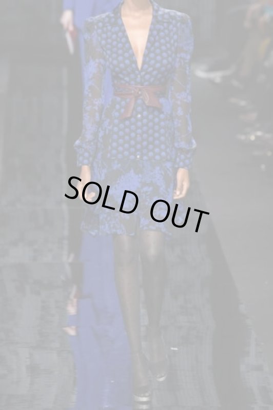 画像1: 【セレブ愛用】Diane von Furstenberg 　ダイアンフォンファステンバーグ　 CATHERINE DRESS  FLORAL DAZE DOT BLUE  (1)
