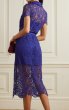 画像2: 【イギリス首相スナク夫人愛用】Self Portrait　セルフポートレート　Cobalt rose lace buttoned midi dress (2)