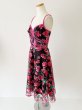 画像4: 1点のみ即発！Tadashi Shoji  タダシショージ Floral Embroidered Sweetheart Dress　ブラック、ピンク系  5801 (4)