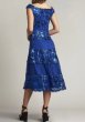 画像2: 限定セール！Tadashi Shoji  タダシショージ  　CHARLOTTE SEQUIN EMBROIDERED TEA-LENGTH DRESS　ブルー系 (2)