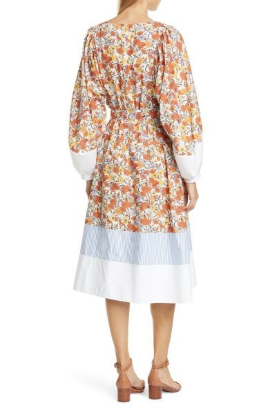 画像2: 【雑誌掲載】Tory Burch トリーバーチ 花柄長袖コットンドレス (2)