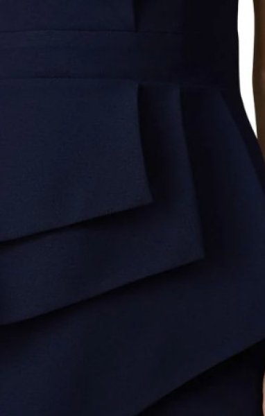 画像4: セール!Black Halo  La Reina Off The Shoulder Sheath Dress ネイビー (4)