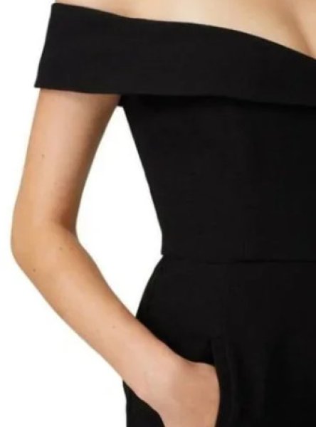 画像2: Black Halo  yoli オフショルダージャンプスーツ ブラック (2)