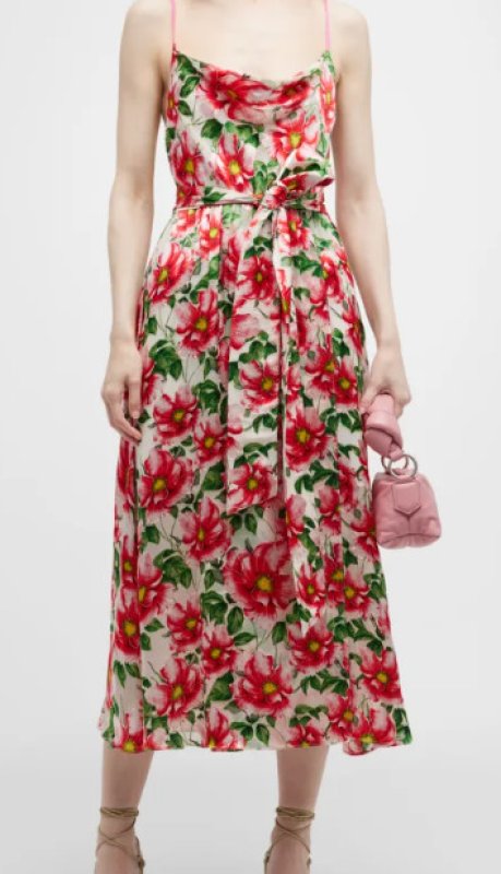 画像1: セール！【ニッキーヒルトン愛用】Alice + Olivia アリスアンドオリビア　  Samantha Midi Dress  05031 (1)