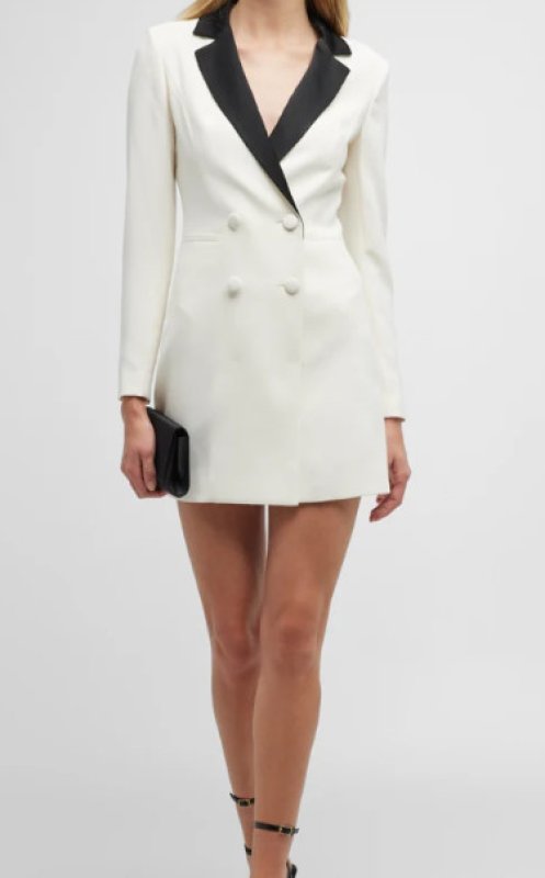 画像1: Alice + Olivia アリスアンドオリビア　 Kyrie タキシードミニドレス  11122 (1)