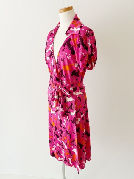 画像7: 【ヴァンサンカン掲載】Diane von Furstenberg  Jilda Two Dress  Eden Garden Pink Floral  61501 (7)