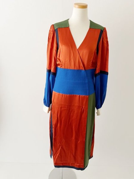 画像11: 1点のみ即発!【ドラマに衣装提供】Tory Burch トリーバーチ kola カラーブロックドレス  82201 (11)