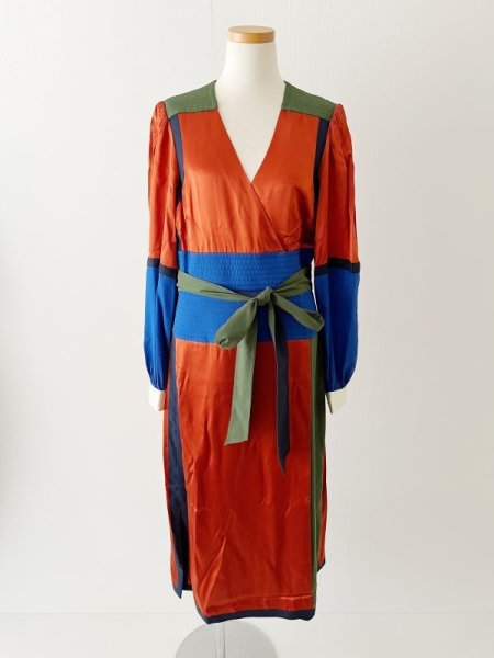 画像7: 1点のみ即発!【ドラマに衣装提供】Tory Burch トリーバーチ kola カラーブロックドレス  82201 (7)