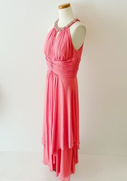画像7: 1点のみ即発!【ドラマ使用】Eliza J   Embellished Tiered Chiffon Halter Gown  9501 (7)