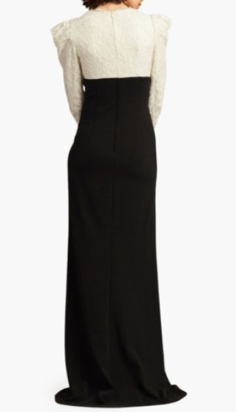 画像2: セール!Tadashi Shoji タダシショージ  MARSHAL Gown ブラック、ホワイト (2)