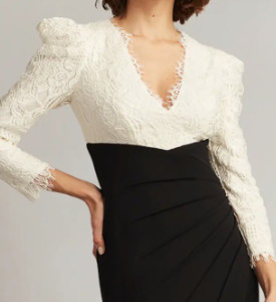 画像3: セール!Tadashi Shoji タダシショージ  MARSHAL Gown ブラック、ホワイト (3)