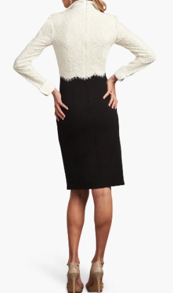 画像2: Tadashi Shoji タダシショージ DEACON  Dress  ブラック、ホワイト (2)