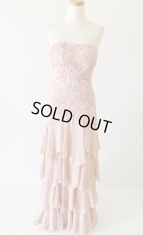 画像4: 即発！【平野綾さんに衣装提供】Sue Wong スーウォン  Beaded Tiered Chiffon Ruched Gown  10201 (4)