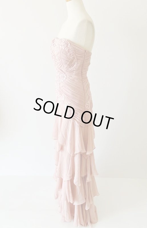 画像6: 即発！【平野綾さんに衣装提供】Sue Wong スーウォン  Beaded Tiered Chiffon Ruched Gown  10201 (6)