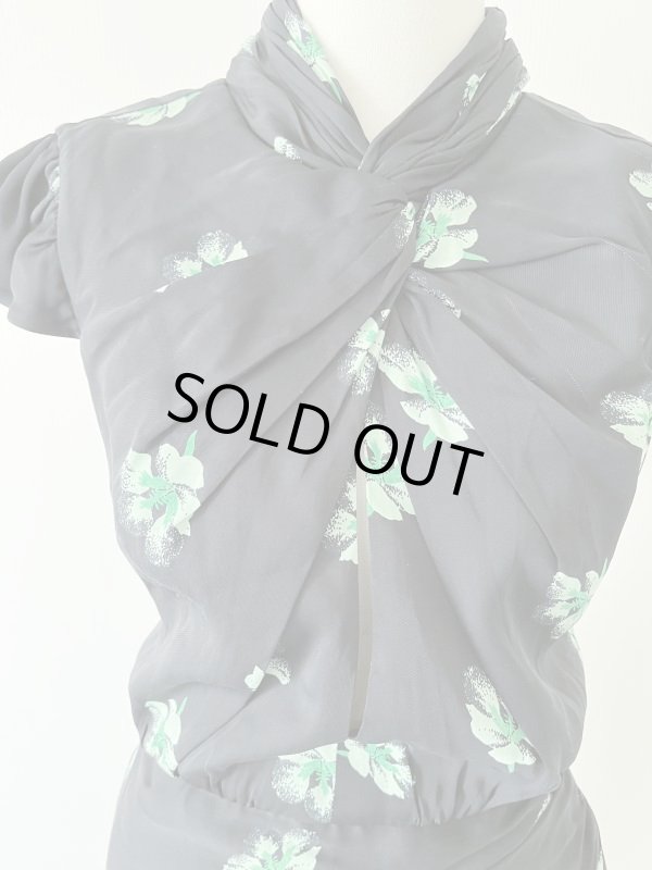 画像6: 1点のみ即発！【ファムケ•ヤンセン愛用、テレビ使用】Self Portrait　セルフポートレート　Pansy Print Stretch Crepe Midi Dress  10601 (6)