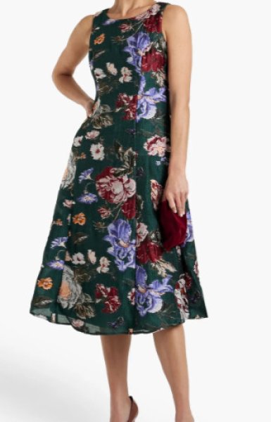 画像4: セール！ Marchesa Notte マルケッサノッテ　花柄ブロケードドレス (4)