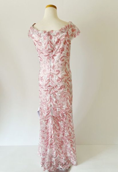 画像5: セール!Tadashi Shoji タダシショージ    FLOYD EMBROIDERED TULLE GOWN ピンク系  10111 (5)