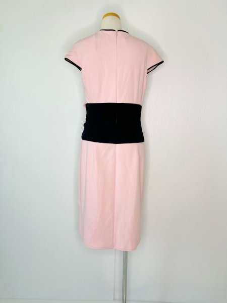 画像10: 1点のみ即発!【アンミカさん着用】Tadashi Shoji   タダシショージ ウエストリボンカクテルドレス ピンク系  10181 (10)