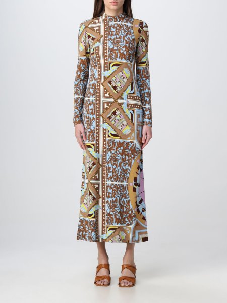 画像1: 限定販売！【北川景子さん着用】Tory Burch トリーバーチ　　Printed mockneck midi dress  12022 (1)