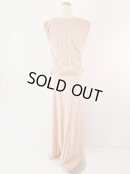 画像6: 1点のみ即発!Tadashi Shoji タダシショージ   Mesh & Corded Lace Gown ピンク系 (6)