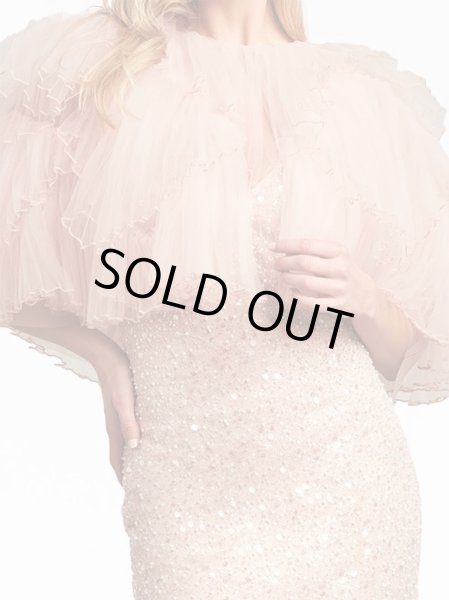 画像3: セール!Tadashi Shoji タダシショージ    ボレロ付き MARIT TIERED GOWN ピンク系 (3)