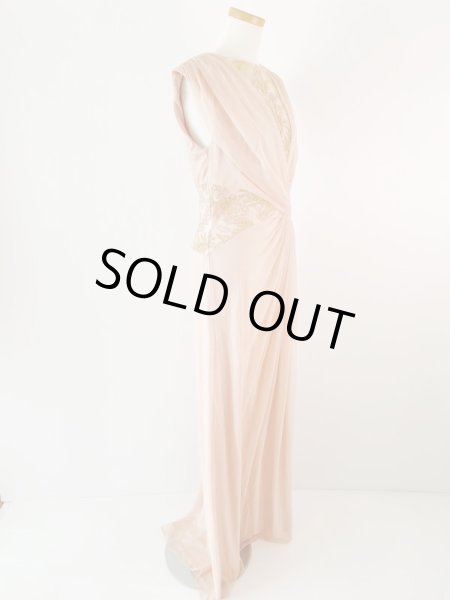 画像5: 1点のみ即発!Tadashi Shoji タダシショージ   Mesh & Corded Lace Gown ピンク系 (5)