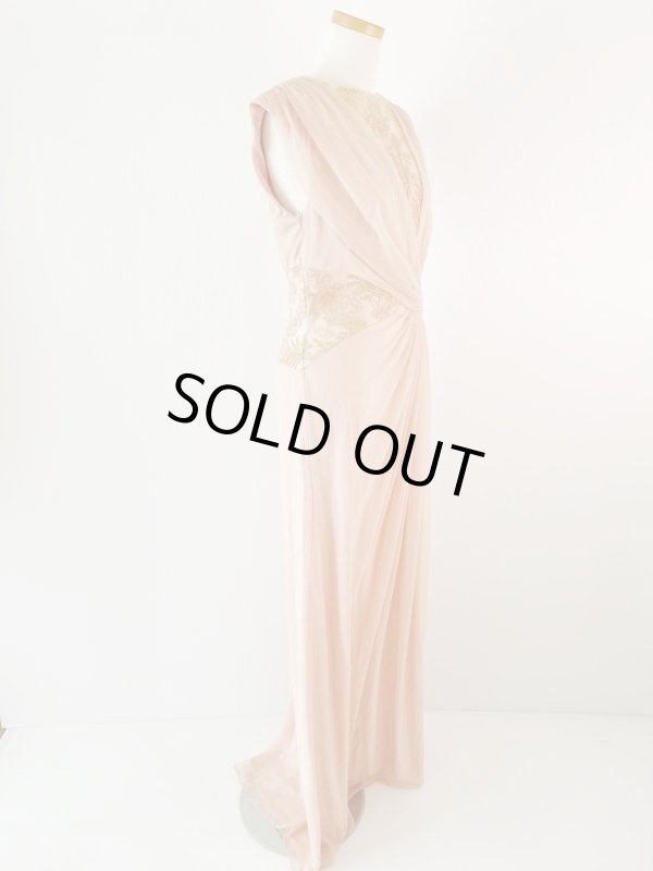 画像5: 1点のみ即発！Tadashi Shoji タダシショージ   Mesh & Corded Lace Gown ピンク系 (5)