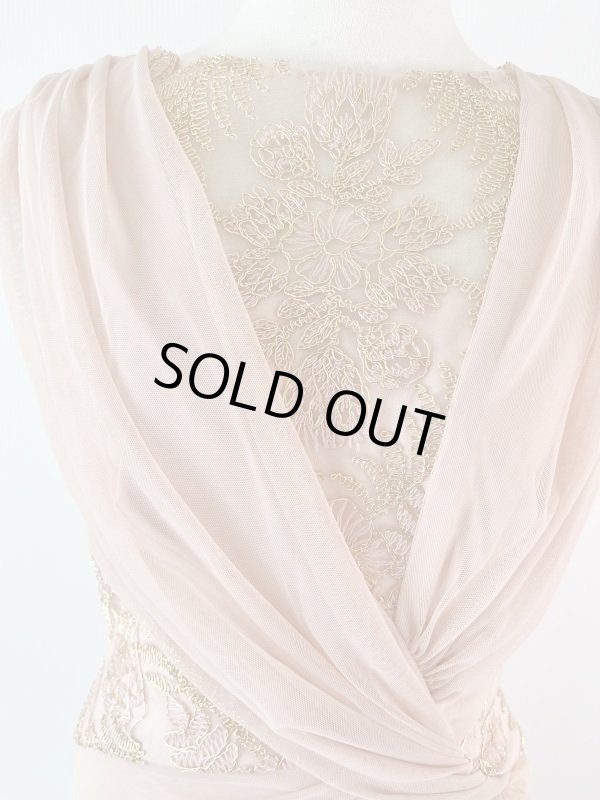 画像7: 1点のみ即発！Tadashi Shoji タダシショージ   Mesh & Corded Lace Gown ピンク系 (7)