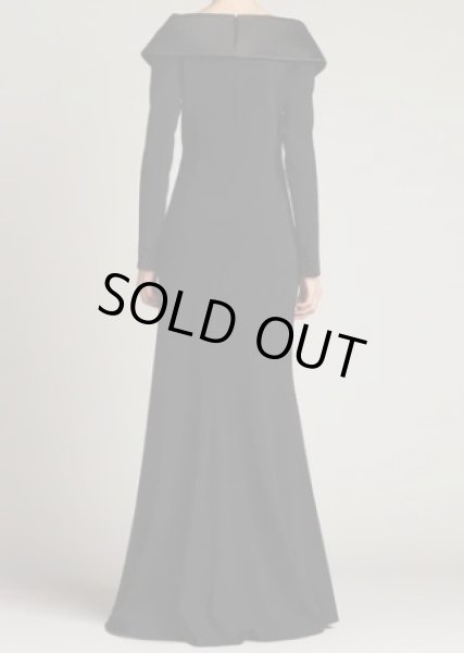 画像3: セール!【トリンドル玲奈さん着用】Tadashi Shoji タダシショージ   INIZIO SHAWL COLLAR GOWN ブラック系  (3)