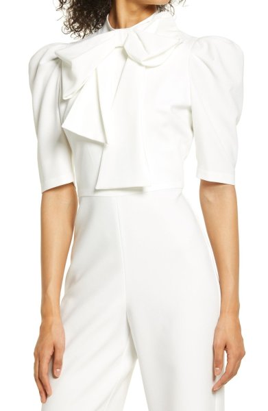 画像3: 【 Jill Martin愛用】Black Halo  Ara ジャンプスーツ ホワイト系  10241 (3)