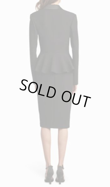 画像2: セール！Tadashi Shoji  タダシショージ 　GILLES PEPLUM TUXEDO DRESS　ブラック  08274 (2)