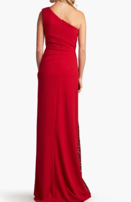 画像2: セール！Tadashi Shoji タダシショージ   TOMIE  ワンショルダーGOWN　レッド  12052 (2)