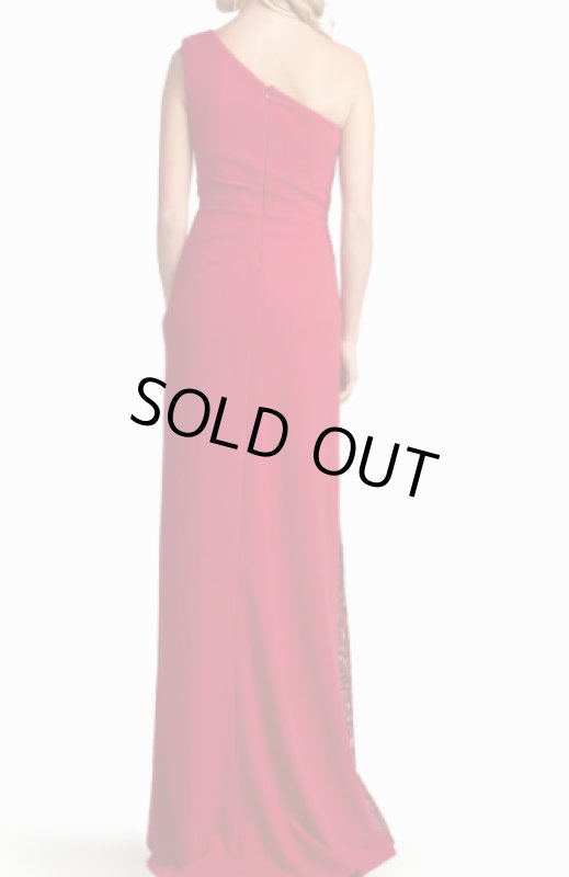 画像2: セール！Tadashi Shoji タダシショージ   TOMIE  ワンショルダーGOWN　レッド  12052 (2)