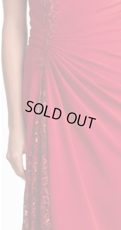 画像3: セール！Tadashi Shoji タダシショージ   TOMIE  ワンショルダーGOWN　レッド  12052 (3)