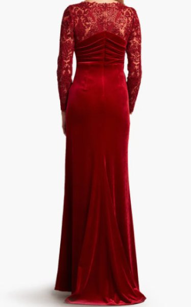 画像2: セール！Tadashi Shoji タダシショージ  　ROMY ベルベット Gown 　レッド系  11031 (2)